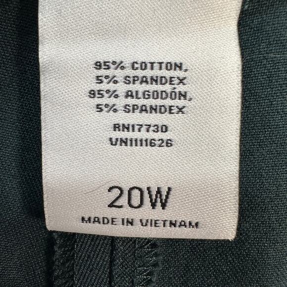 Ava & Viv Pants Women's 20W Plus Dark Green High-Rise Business Casual Trouser - Picture 5 of 6